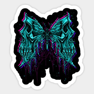 evil butterfly skull monster of death Sticker